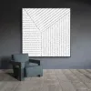 Modern, light luxury and minimalist Nordic decorative paintings with blue, white and yellow lines, bedroom and living room wall paintings, hotel murals and entrance paintings Specification image